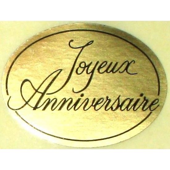 12 Stickers Joyeux Anniversaire Dores Cdiscount Beaux Arts Et Loisirs Creatifs