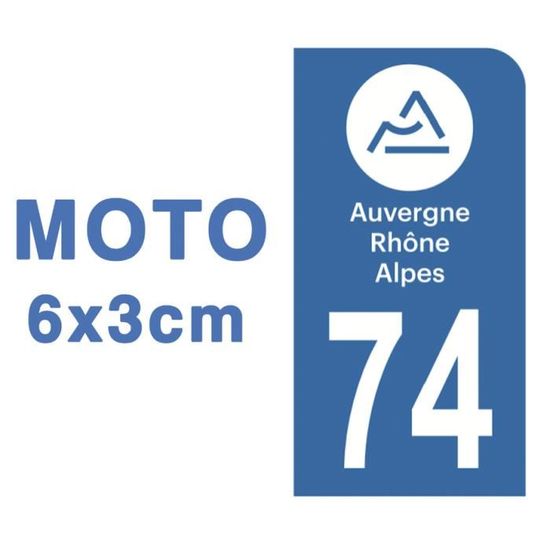 Autocollant plaque immatriculation moto dpt 03 Allier - Cdiscount Auto