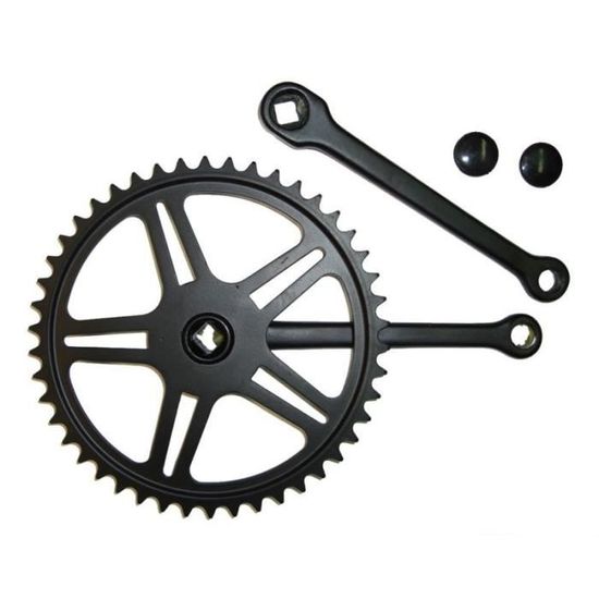 Pédalier Double Acier Touring - 32/52 Dents - 171 Mm - Made In France 80's