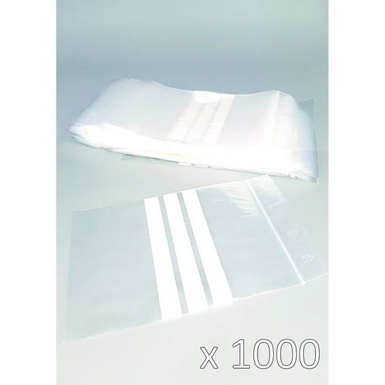 Cartones Para Monedas Lot De 1000 Sachets Plastiques à Fermeture ZIP 160x220mm 3 Bandes Blanches 83396409 Lote Monedas Kg