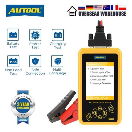 BT-760 Testeur De Batterie 12V/24V Avec Imprimante - Analyseur Diagnostic Voiture Et Système De Charge
