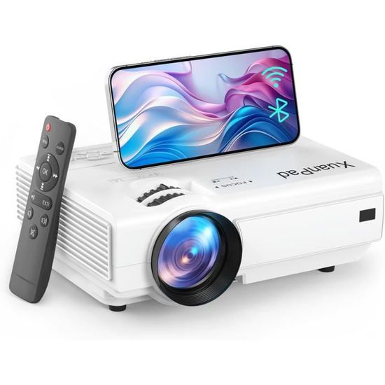 Projecteur Portable 4K WiFi 6 - Android 11, écran Jusqu'à 150 Pouces - Parfait Pour Films, Gaming Et Présentation