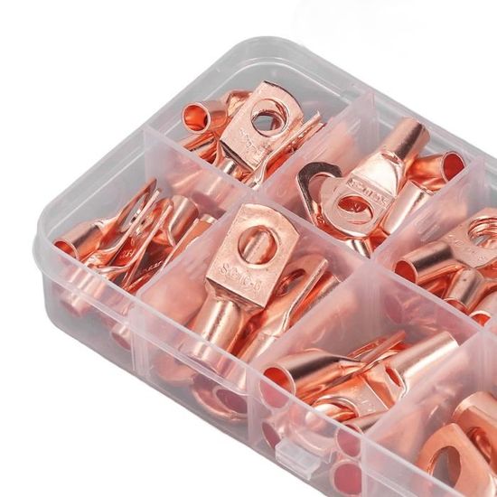 Lot De 125 Cosses à œillet En Cuivre étamé - Qualité Marine, Pour Câbles Batterie Et Connexions électriques