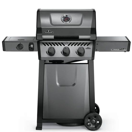 Barbecue à gaz - NAPOLEON - Freestyle F365SBPGT - 3 brûleurs - Réchaud intégré - Allumage instantané