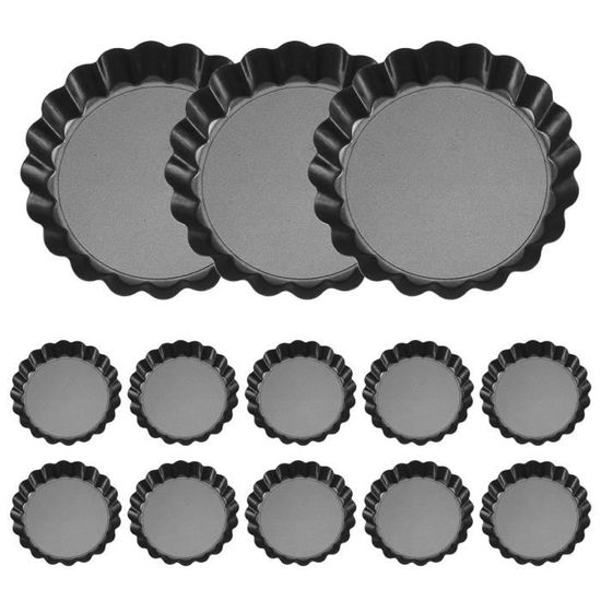 Fond De Tartelette Cyimi Lot De 8 Mini Moules à Tarte Antiadhésifs De 7,6 Cm Avec Fond Amovible Pour Tartes, Gâteaux Au Fromage, Desserts, Quiches Et Plus Encore Moules Tartelette - 8