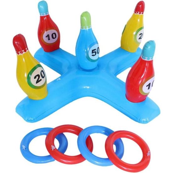Jeu De Lancer D'Anneaux - 10 Cordes En Sisal (5 Rouges, 5 Noires) | Pour Jardin, Fête, Anniversaire | À Partir De 6 Ans