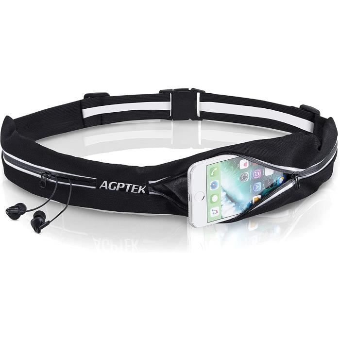 Ceinture De Running étanche - 3 Poches - Réglable 60-120 Cm - Bandes Réfléchissantes - Pour Sport Outdoor - 13
