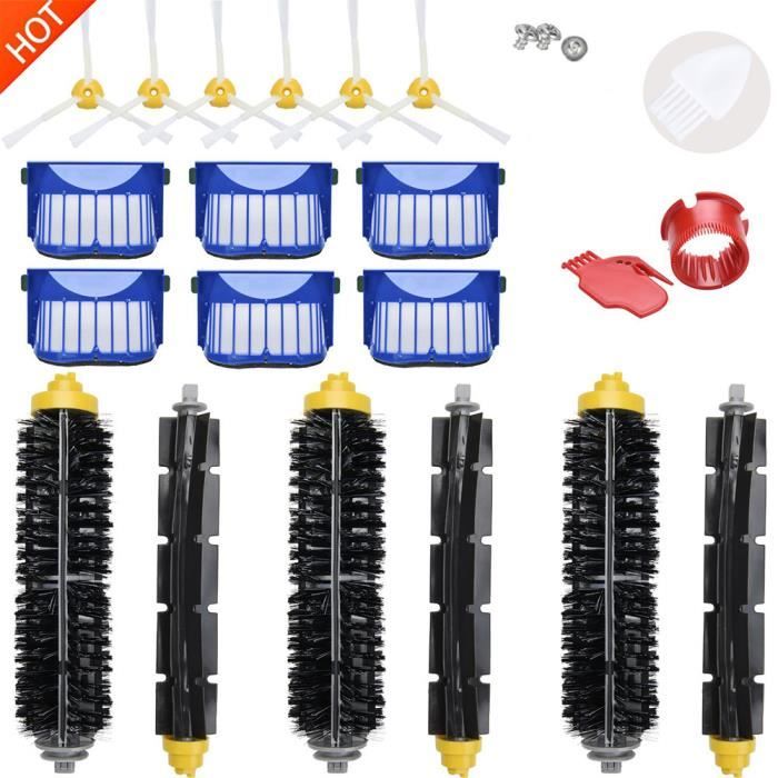 23pcs kit - Kit d'accessoires de remplacement pour aspirateur robot iRobot Roomba, séries 600 (690, 680, 660,