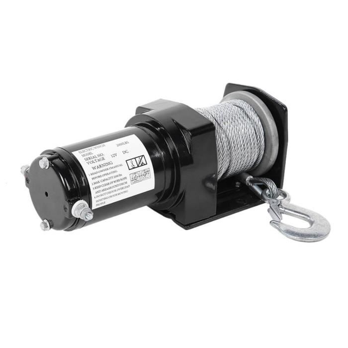 Alomejor treuil électrique 12 V Camion de remorque de corde de câble de treuil à télécommande du treuil électrique résistant