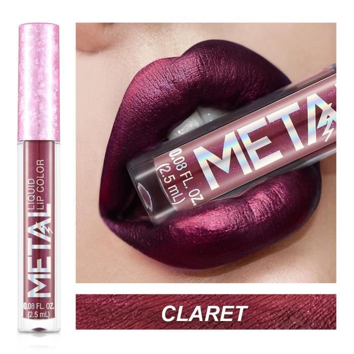 12Colour Metal-Colored Liquid Lipstick Lip Gloss Cup Lip Glaze Maquillage Pearlesce LWL90314088G_7274