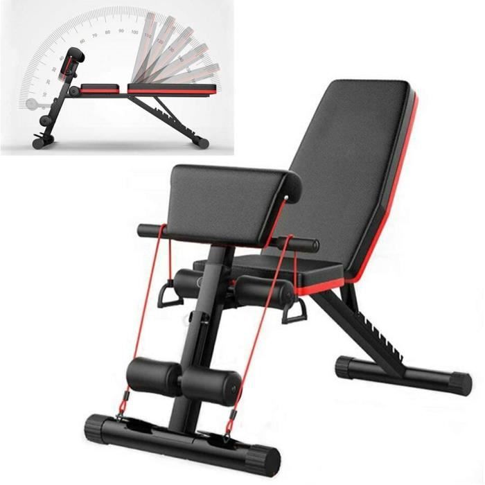 Tribesigns – Banc de musculation réglable et pliable pour exercices à la maison, salle de sport, banc de fitness multifonction 4 en