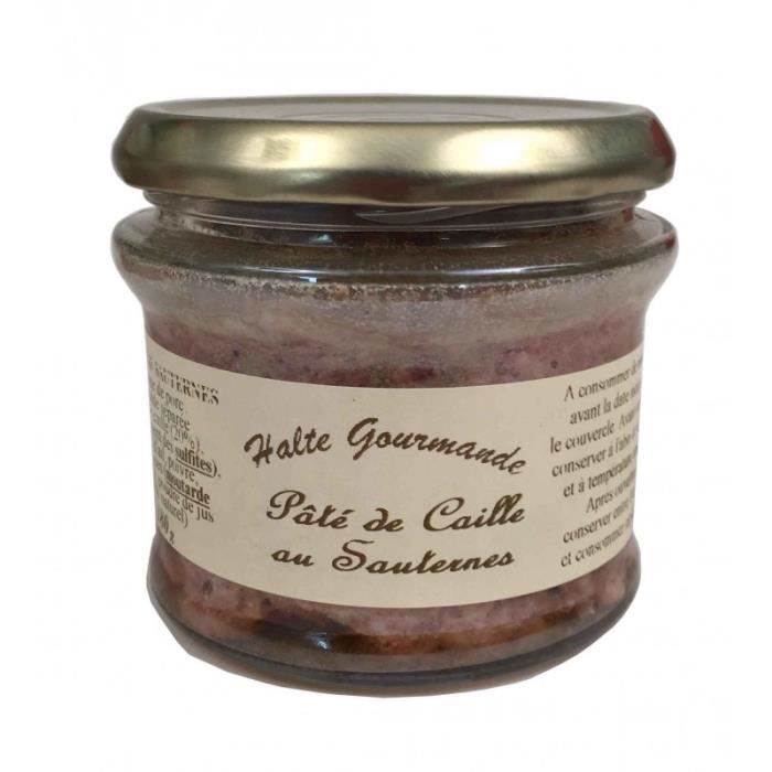 Pâté de caille au Sauternes 180g