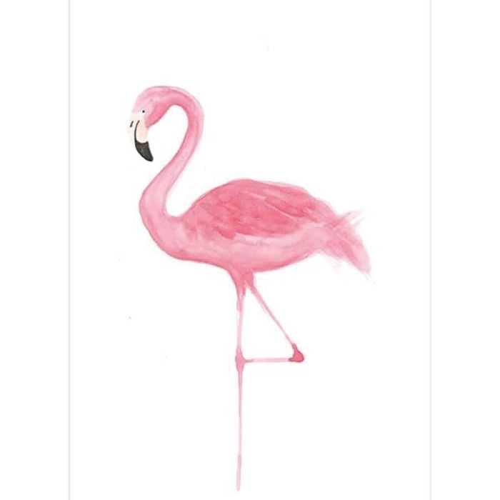 Sticker fenetre Flamant Rose 26x36cm