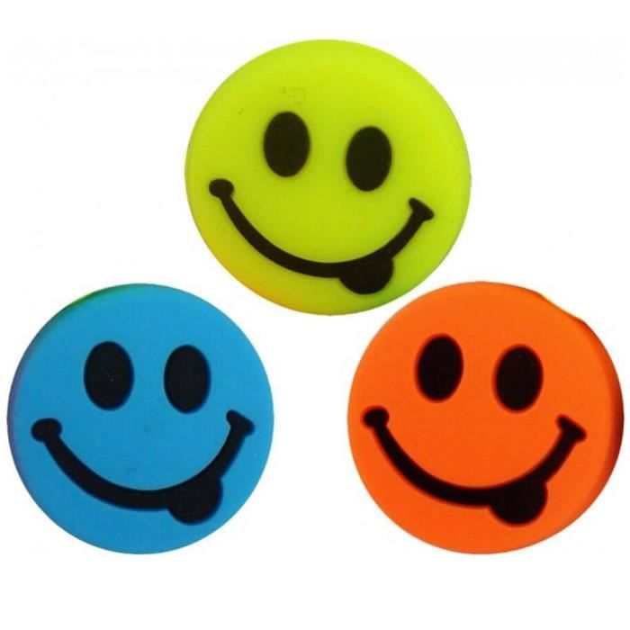 Pro 3 Smiley Emoji Tennis Dampener Antivibrateurs Colored (Smiley)