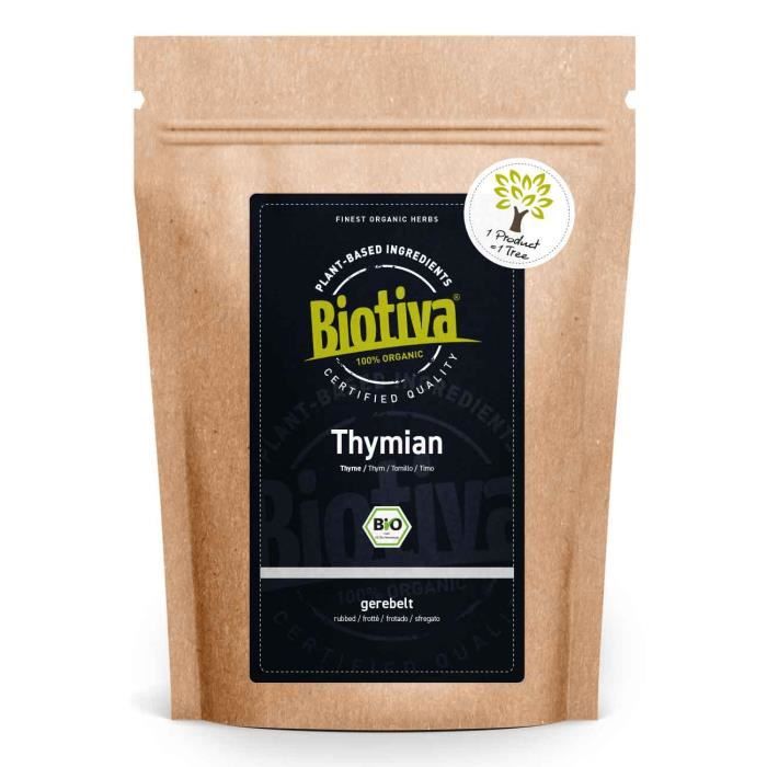 Thym bio 200g - Thym véritable, coupé - Thymus vulgaris - Sans agent de séparation
