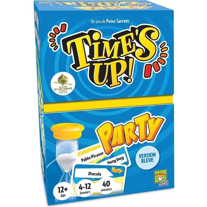 Repos Production | Time's Up! : Party - Version Bleue | Jeu de société | À partir de 12 ans | 4 à 12 joueurs | 40 minutes