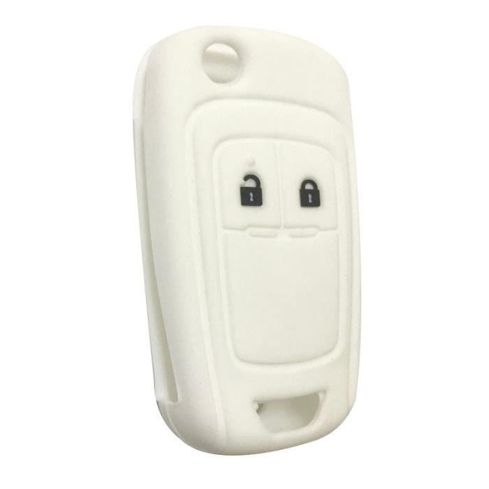 Coque clé,Clé à clé pour Opel Insignia Vauxhall En Silicone, etui à clé pour Buick Regal Lacrosse, Encore Excelle - Type white