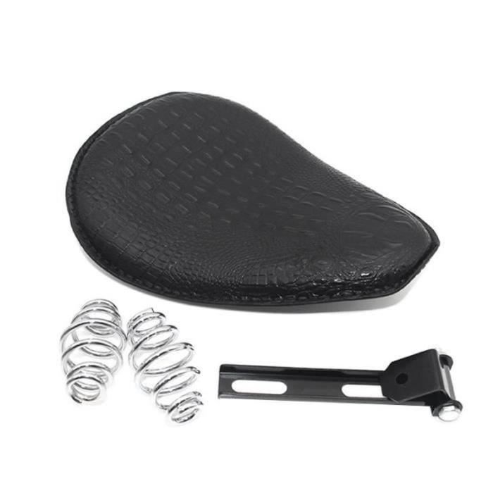 Selle Solo En Cuir De Crocodile Rétro Avec Support De Ressort De 3 Pouces Pour Harley Sportster Xl 1200 883 48 Sièges Bobber