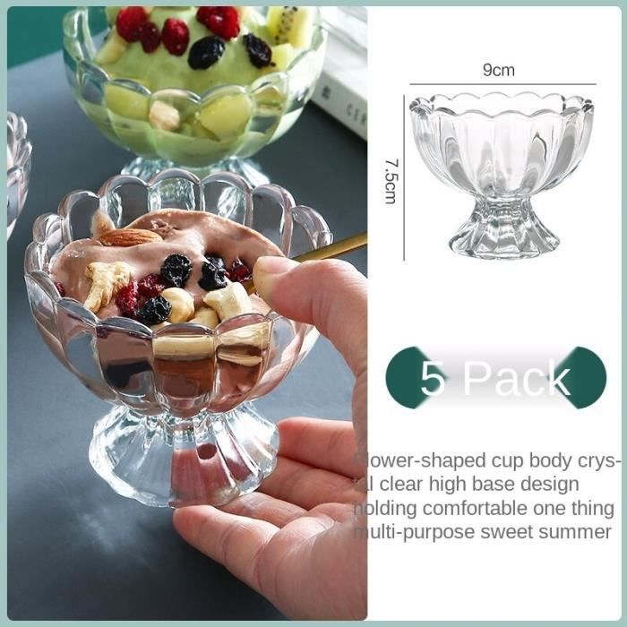 Verres à cocktails,Tasse à glace,ustensiles de boisson,tasse à glace,jus de fruits,lait,thé,Dessert - Type 5 packs