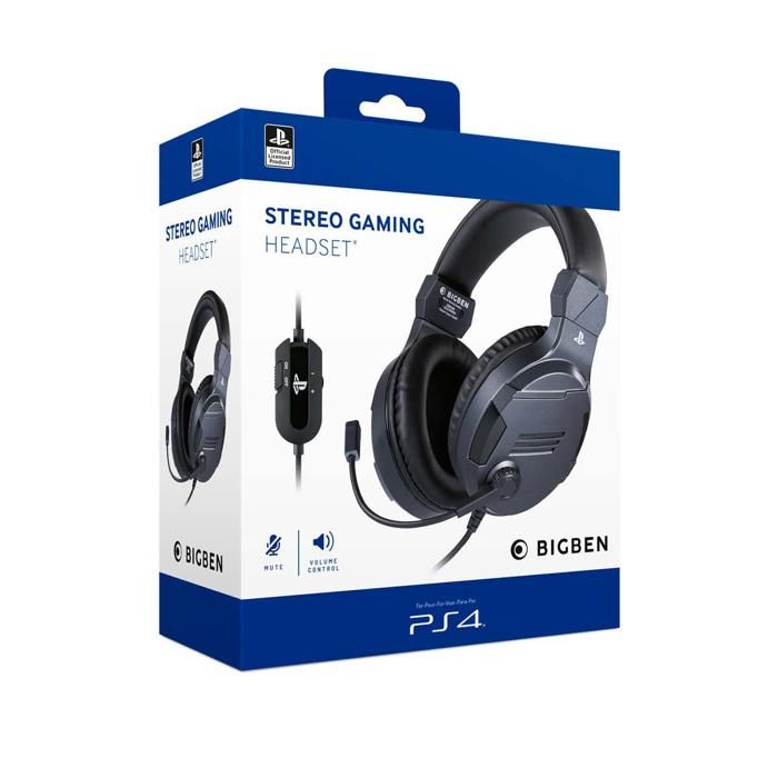 Casque de jeu stéréo pour PS4, PC, Mac et appareils mobiles