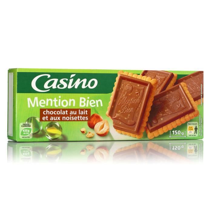 Biscuit Mention bien Chocolats / Noisettes - 150 g
