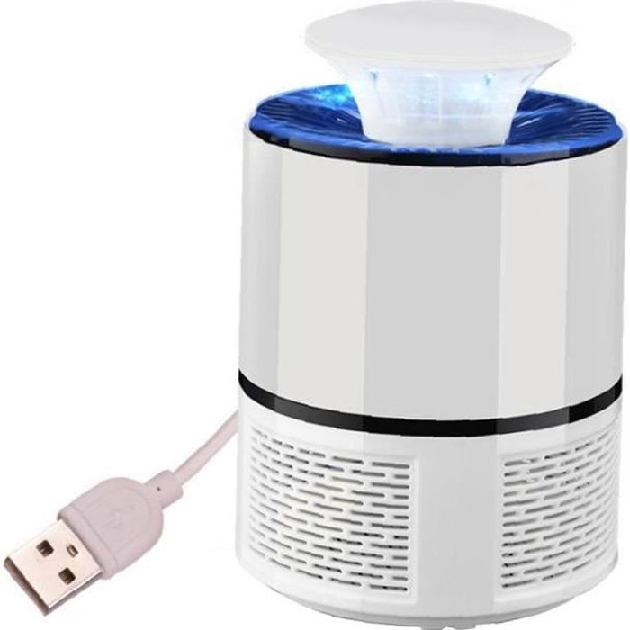 Mosquito Piège Killer Lampe USB Electric Nano Light Wave Bug Zapper UV LED WHITE