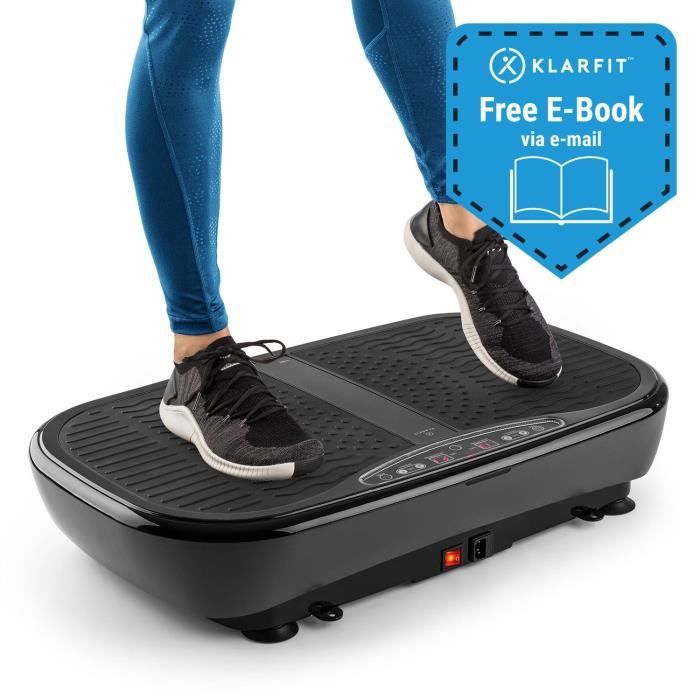 Klarfit Vibe 3DX Pro Plaque Vibrante & oscillante - 4 programmes d´entraînement fitness & mode 3D - télécommande - 2x 200W - noir