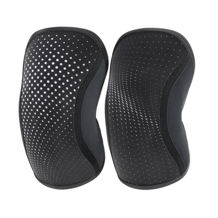 PROTEGE-CHEVILLES - CHEVILLERE,Manches de genou de soutien CrossFit d'haltérophilie de 7mm - Type Black-XXL