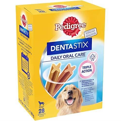 Pedigree Dentastix - Friandises pour grand chien, 112 bâtonnets à mâcher pour l'hygiène bucco-dentaire (16 sachets de 7 18316