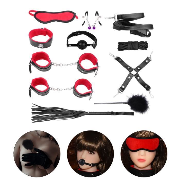 10 kits de bandage de sexe en cuir de pièces de jouets de flirt doux