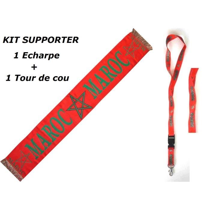 ECHARPE + TOUR DE COU MAROC drapeau maillot fanion casquette ...