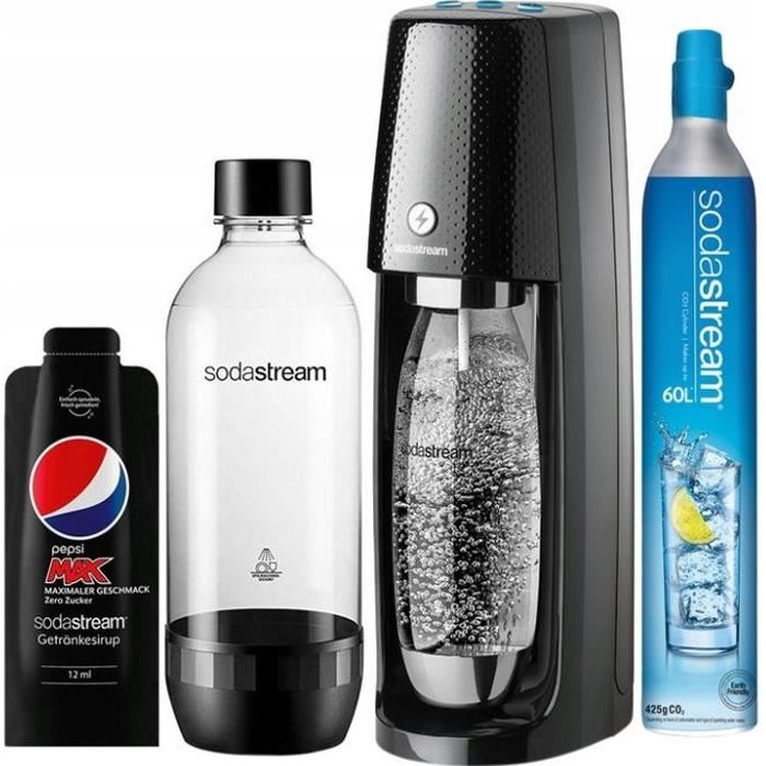 SATURATEUR ELECTRIQUE SODASTREAM EASY ONE TOUCH + SIROP PEPSI MAX 12ML
