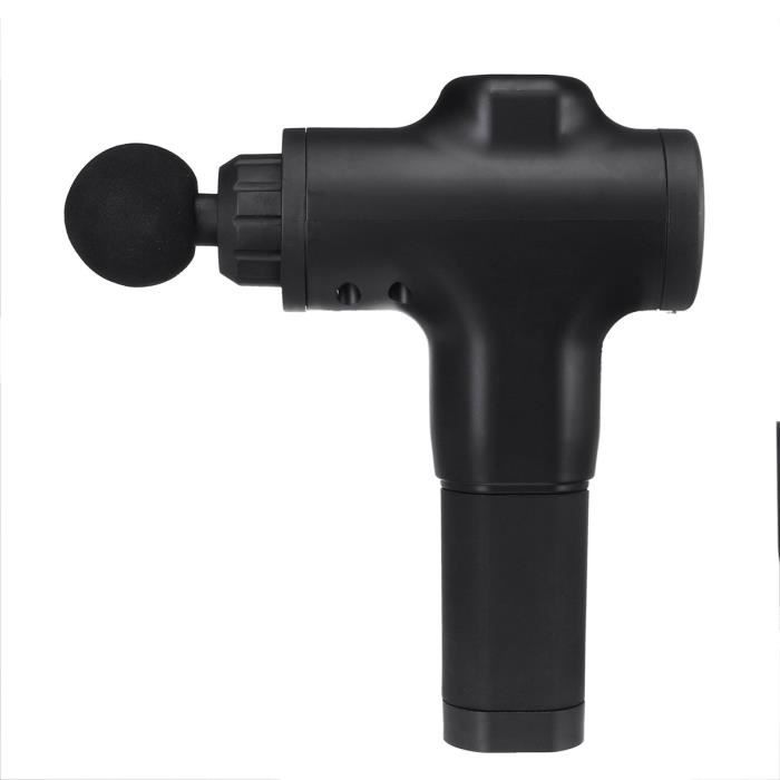 TEMPSA Pistolet de Massage Soulagement de Douleur Masseur Musculaire fitness 3600r/min avec 4 Têtes Relax NOIR