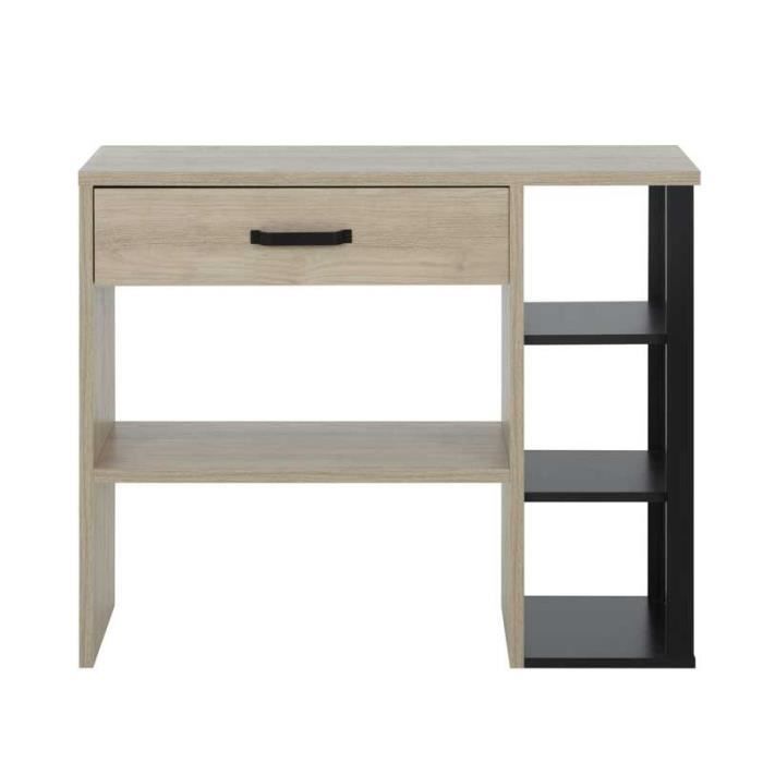 Console 1 tiroir Bois/Noir - VECCHIO - L 102 x l 36 x H 81