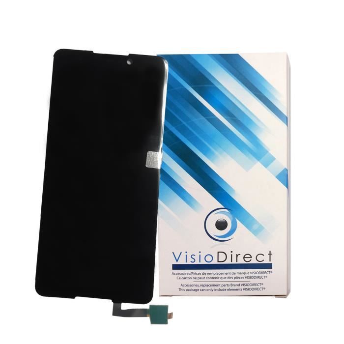 Ecran complet pour Wiko Lenny 5 5.7- noir téléphone portable vitre tactile + LCD -VISIODIRECT