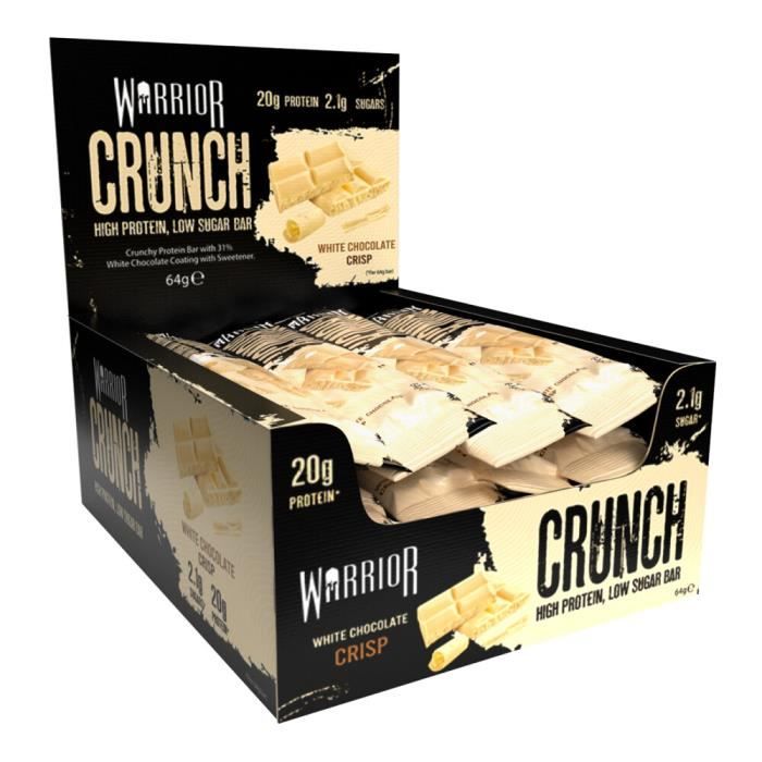 Barres protéinées Warrior Crunch Bar - White Chocolate Crisp Boite de 12