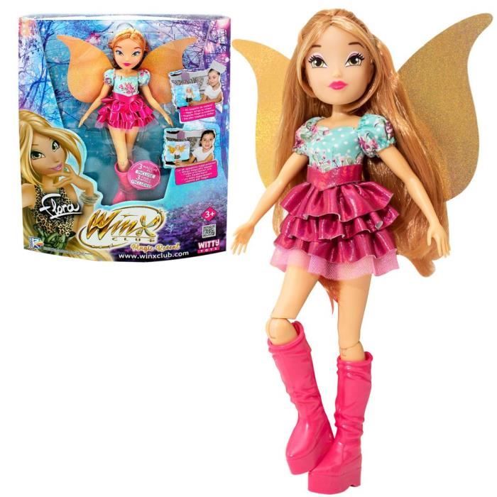 Flora | Magic Reveal Poupée | Winx Club | Avec Ailes Interchangeables