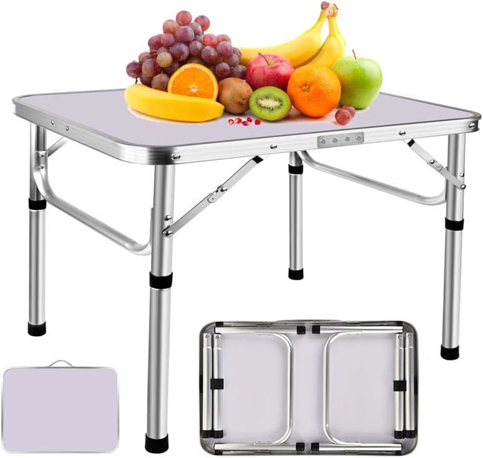 Table de camping pliante de 0,6 m, table utilitaire pliable, table de ...