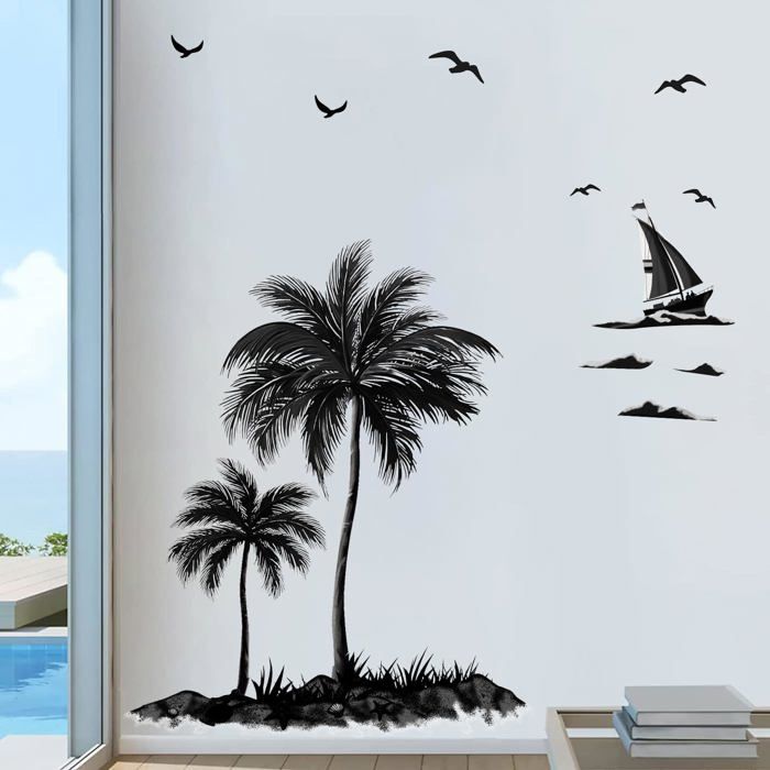 Wondever Stickers Uraux Aniaux De La Jungle Arbre Boho Autocollants