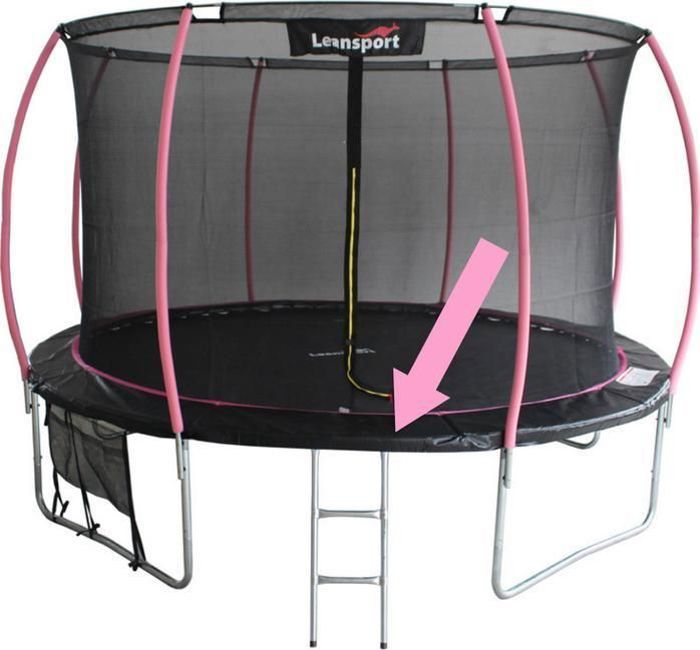Housse à ressorts - LEAN SPORT - 10694-uniw - Noir et rose - Trampoline Sport Max - 8 pieds