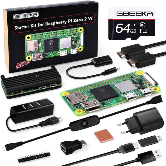Raspberry Pi Zero 2 W Starter Kit,with RPi Zero 2 W Metal Case,32GB SD ...