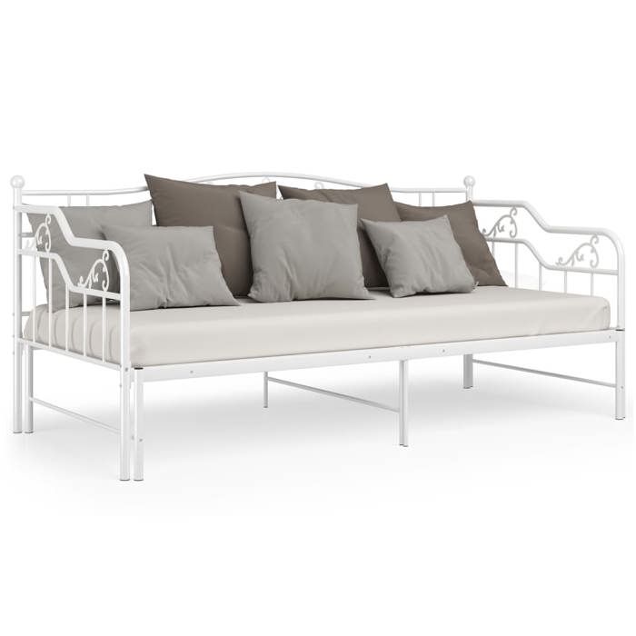 Cadre de canapé-lit extensible 2 personnes LEMON sans matelas - blanc 90x200 cm 981
