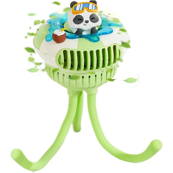 Ventilateur Portable à Pince, Ventilateur De Table USB, Ventilateur Personnel Avec Lumière LED