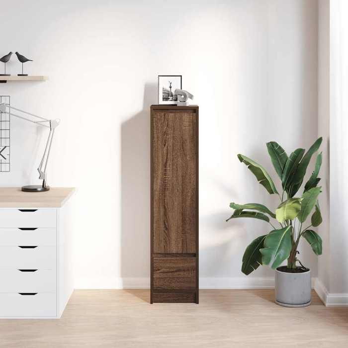 HOT Ventes Buffet haut - Armoire haute de salon - chêne marron 29 5x34x119 5 cm - bois dingénierie @429