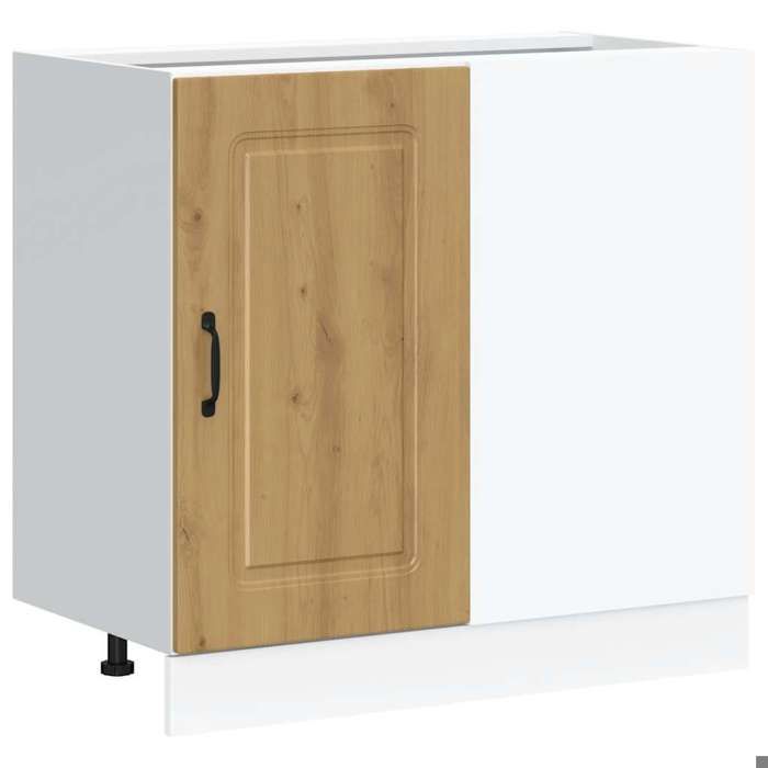 VidaXL Armoire De Cuisine Kalmar Chêne Marron - Meuble Bas D'Évier Avec Tiroir Et Porte