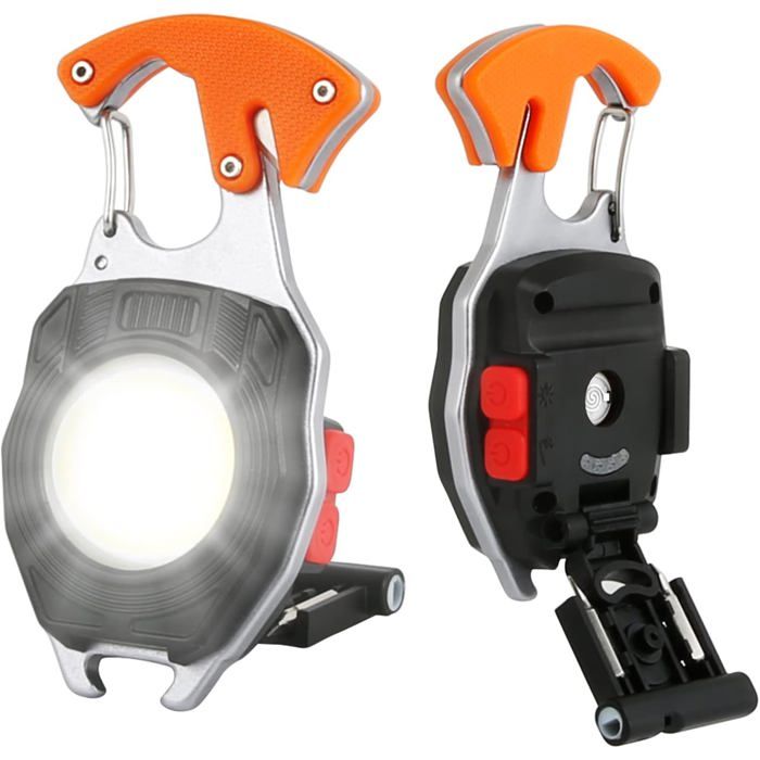 2 Pcs Mini Lampe de Poche LED Lampe de Travail Portable 800 Lumens 7 Modes Rechargeable et étanche [Classe énergétique A]