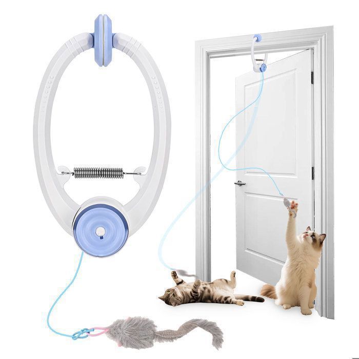 Meilleurs prix pour Jouet suspendu rechargeable pour chat clip de porte réglable jouet automatique rebondissant pour jeu interactif