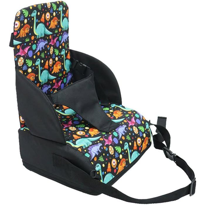 Rehausseur De Chaise Enfant - Coussin Avec Sangles De Sécurité, Housse Amovible | Pour Table, Repas, Jeux | Motif Dinosaure