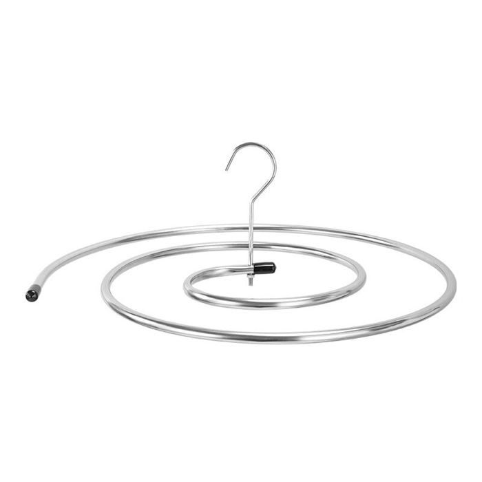 Séchoir cintre spirale - Spirale inox - Acier inoxydable - Charge 20 kg - Gain de place intérieur