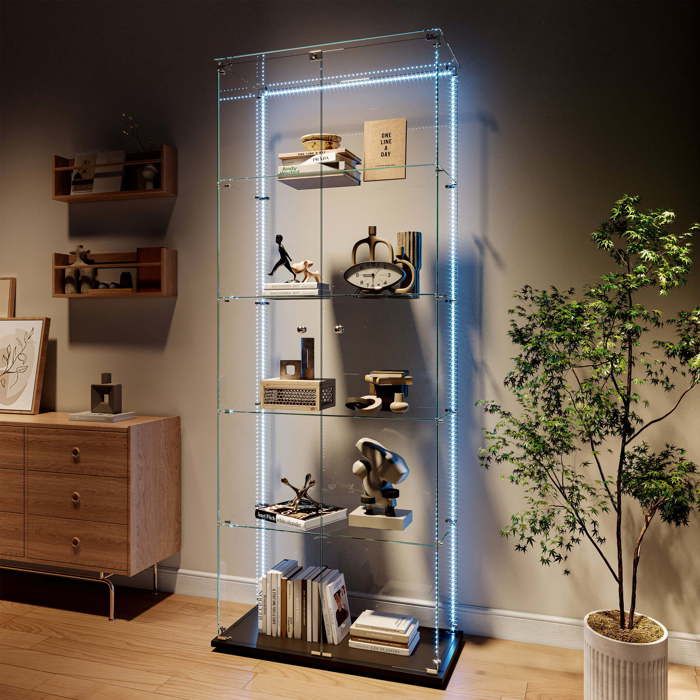 XBCT Vitrine En Verre,Vitrine Pour Collection,Vitrine En Verre Pour Collection,Grande Vitrine